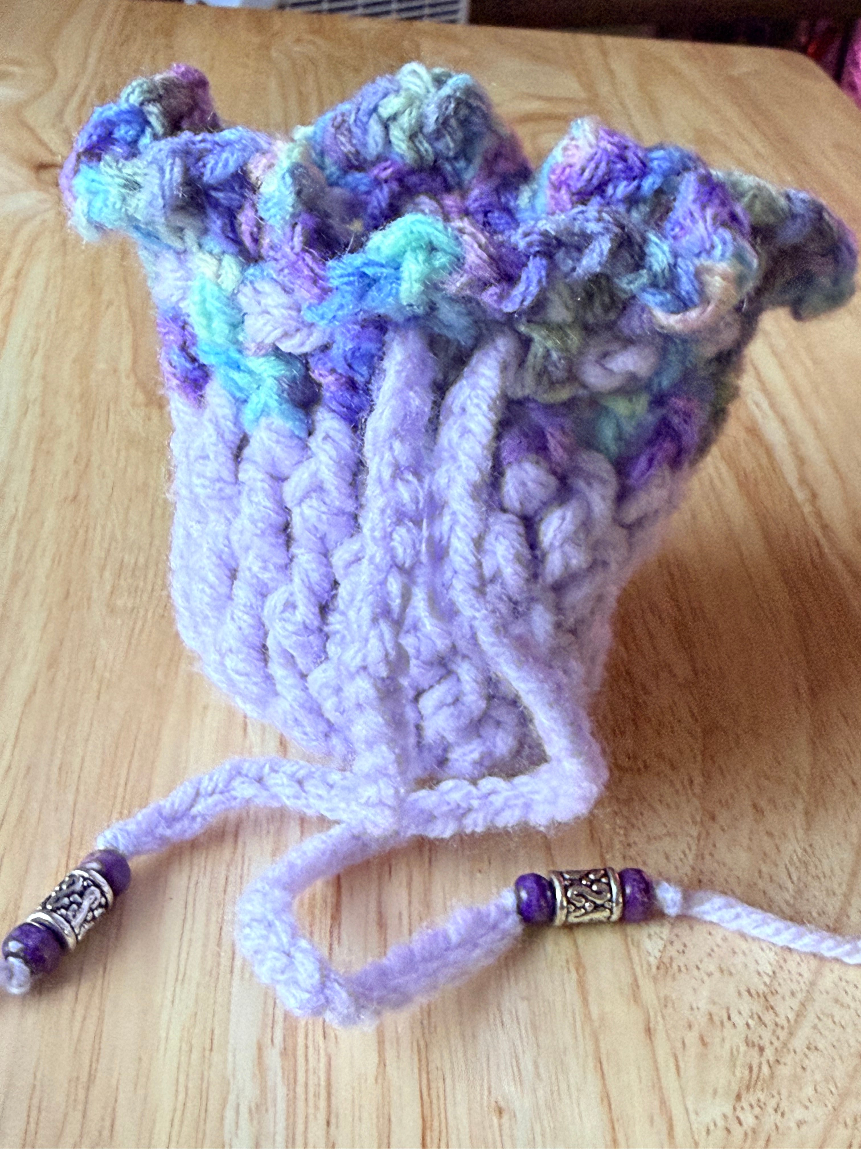 lavender and cool pastel colors dice bag