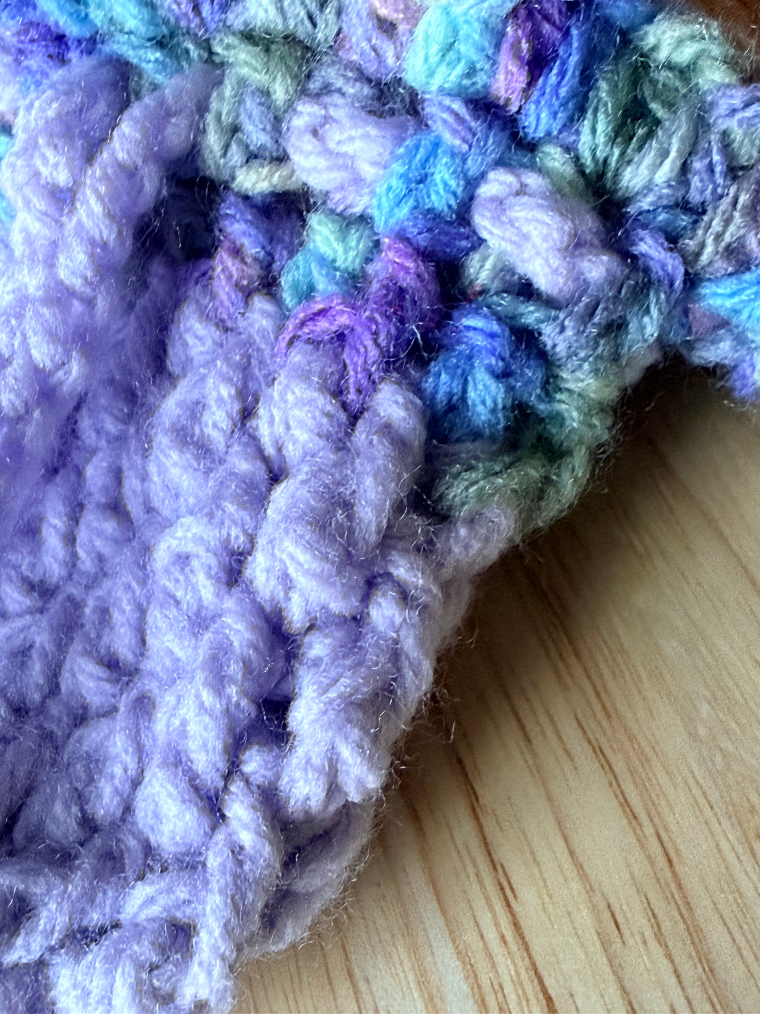 lavender and cool pastel colors dice bag