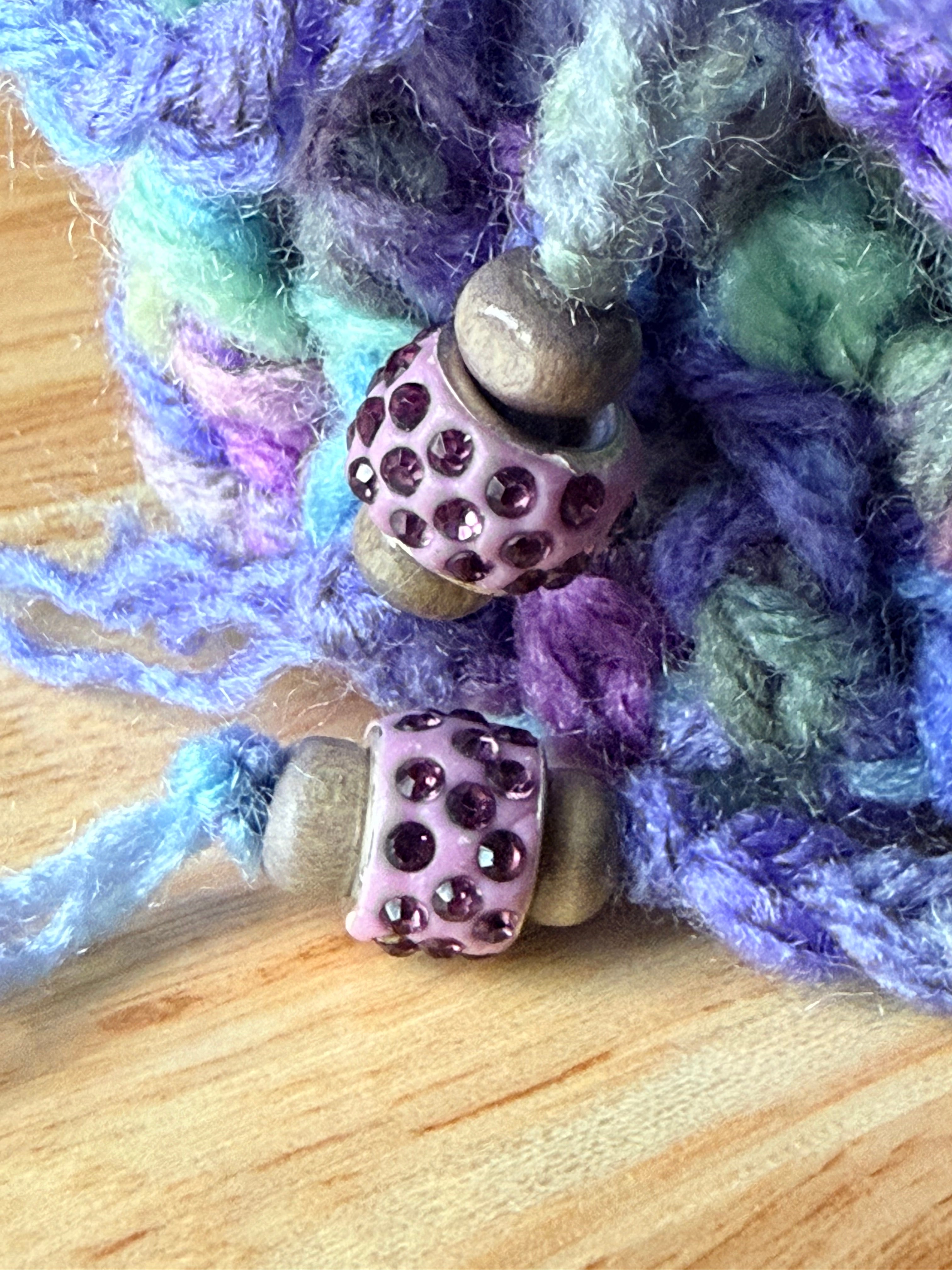 Cool pastel colors & lavender dice bag