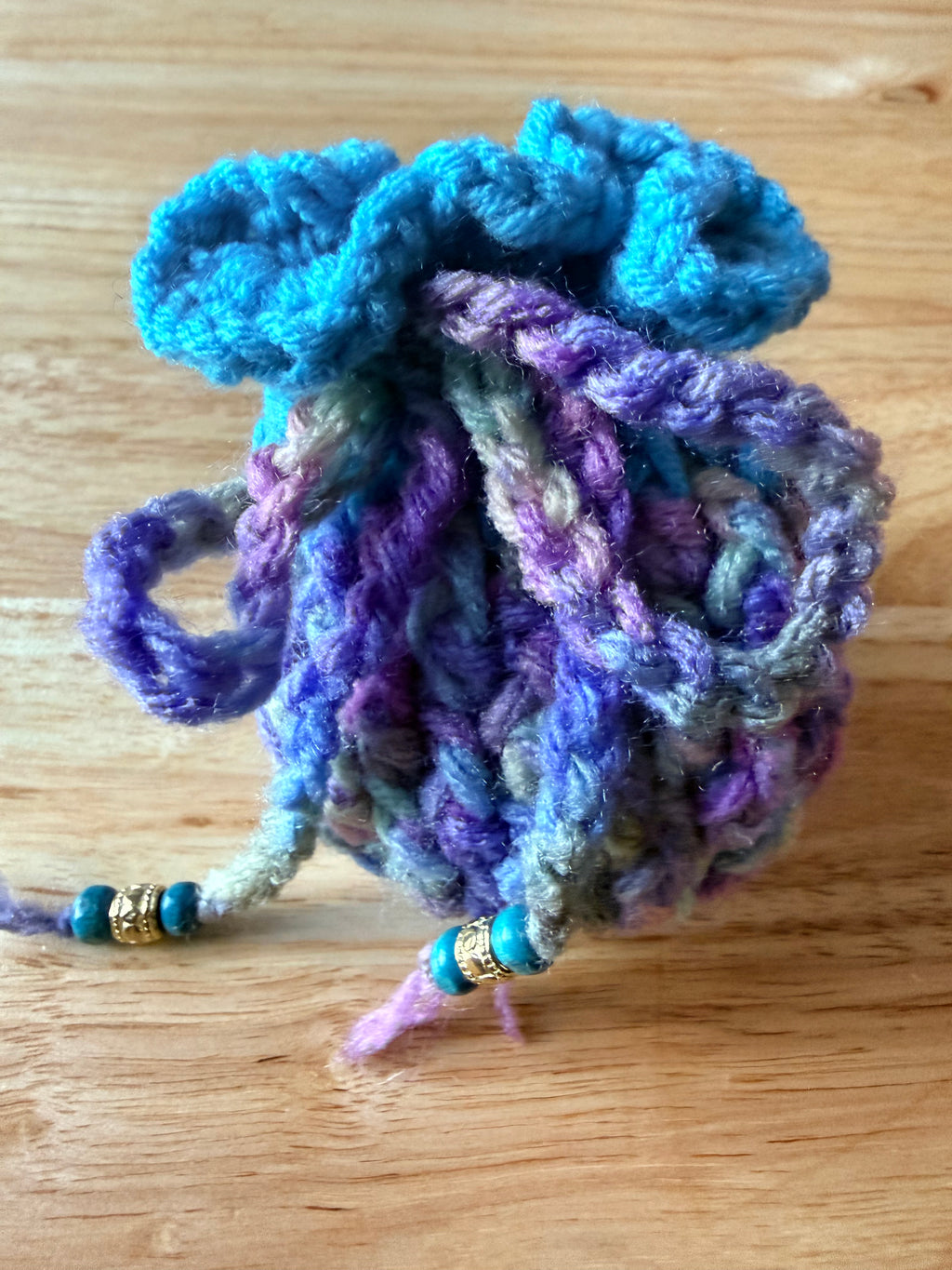 cool pastel colors and teal dice bag