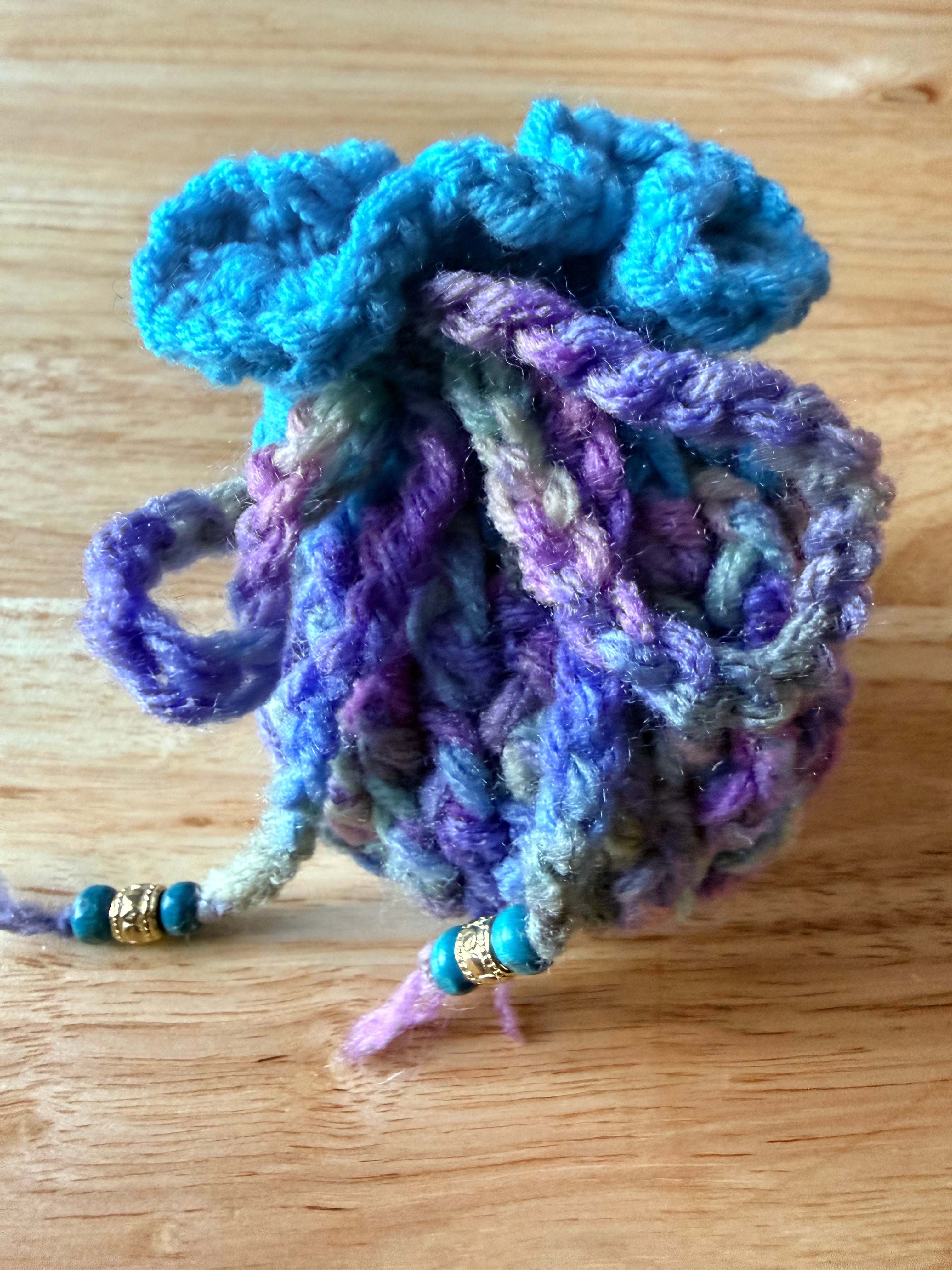 cool pastel colors and teal dice bag