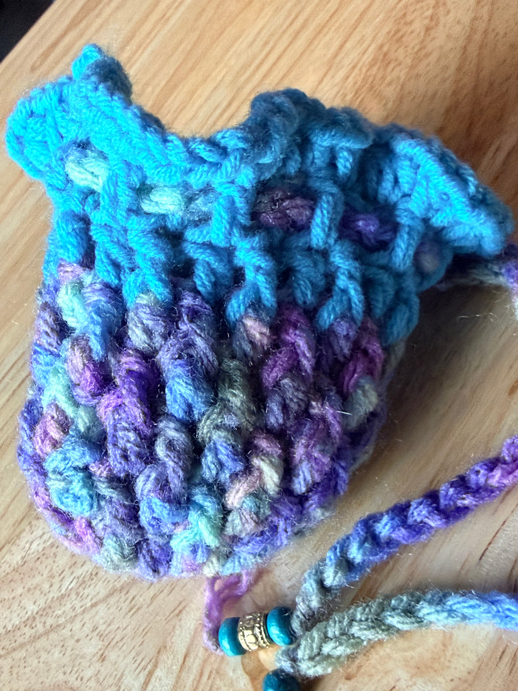 cool pastel colors and teal dice bag