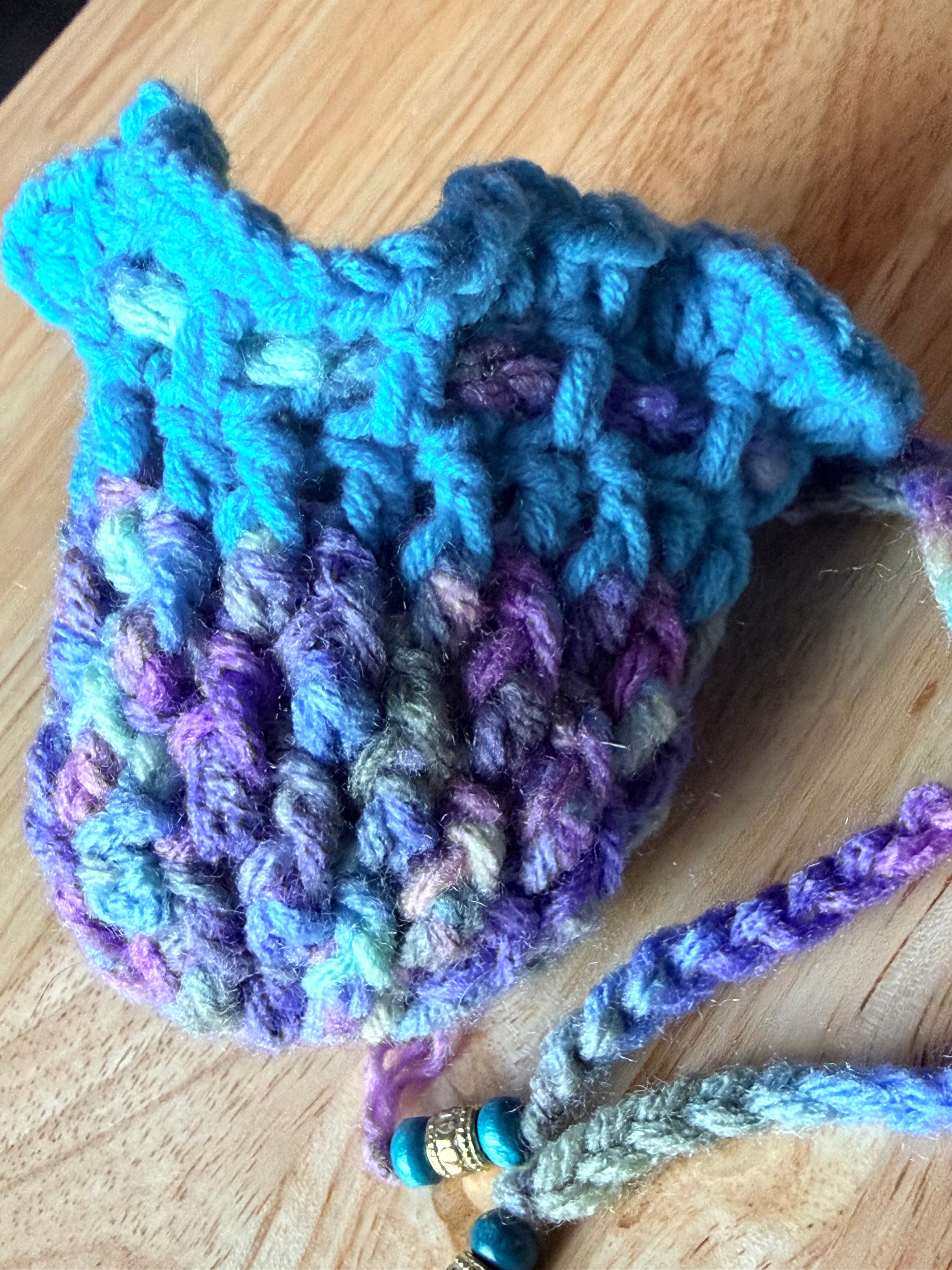 cool pastel colors and teal dice bag