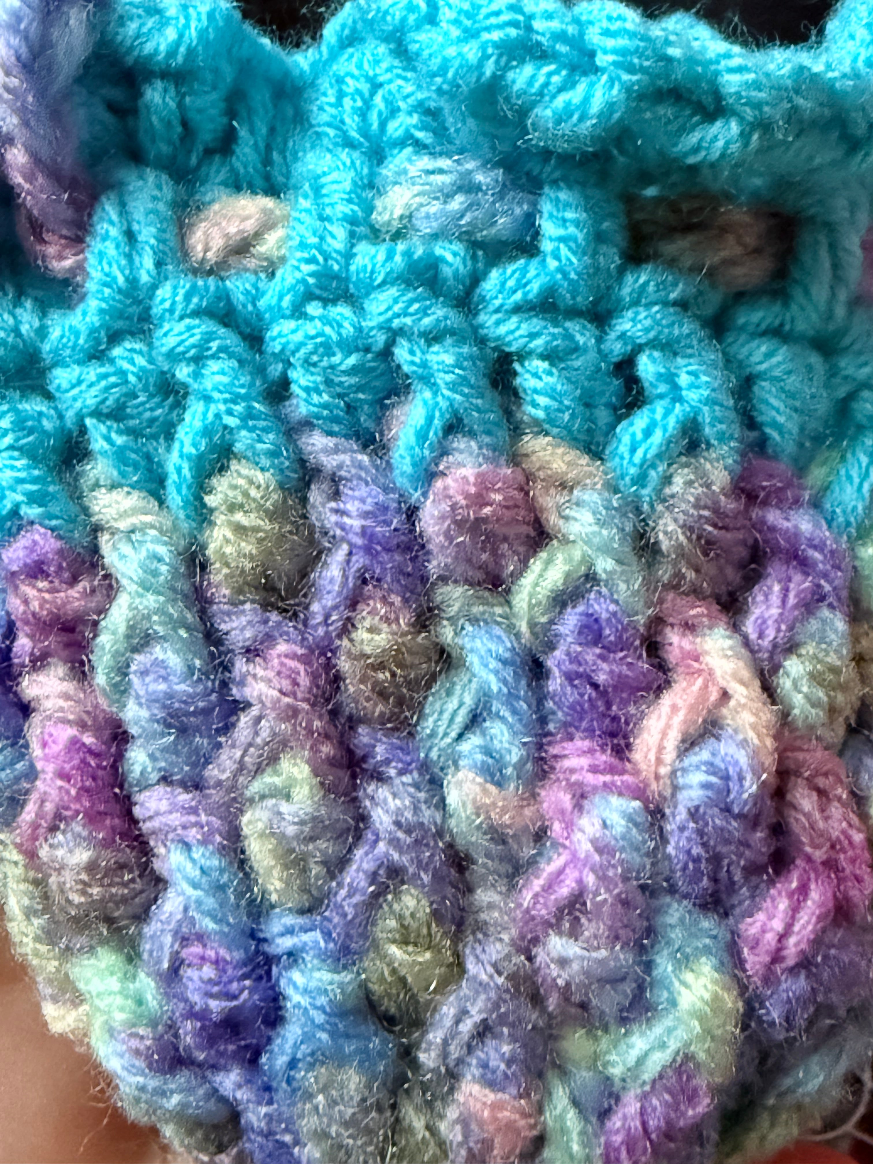 cool pastel colors and teal dice bag