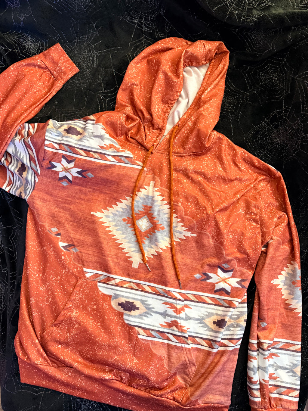southwest graphic upcycled hoodie