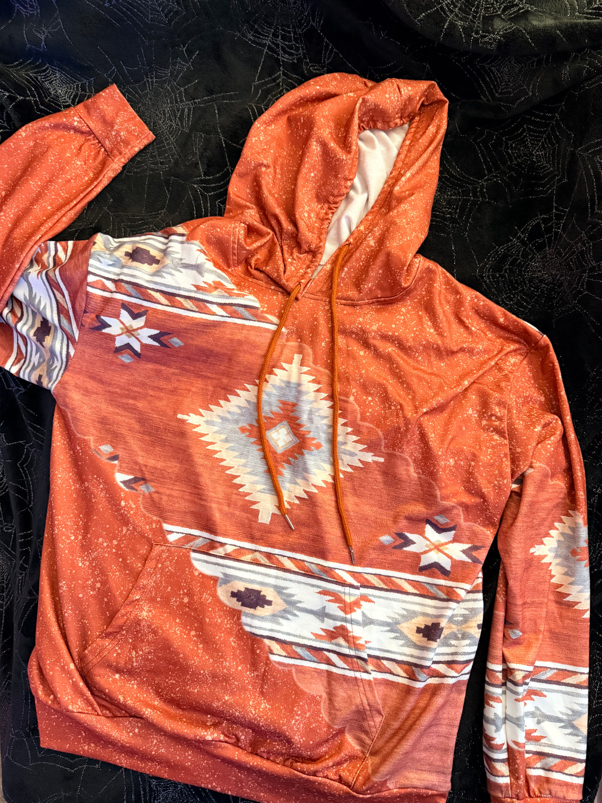 southwest graphic upcycled hoodie