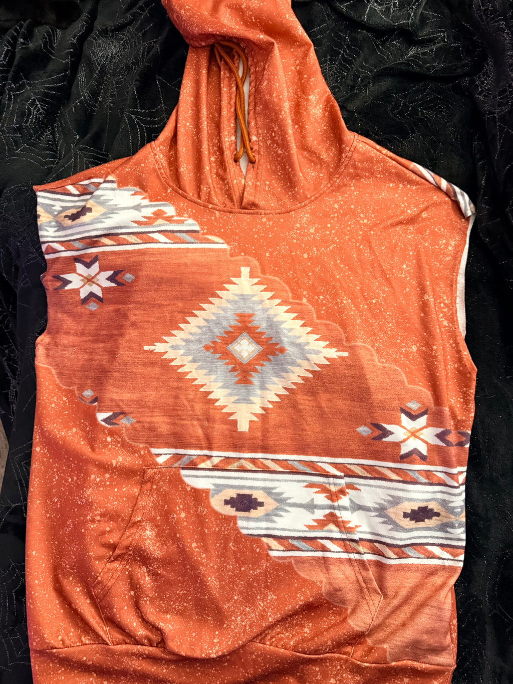 southwest graphic upcycled hoodie