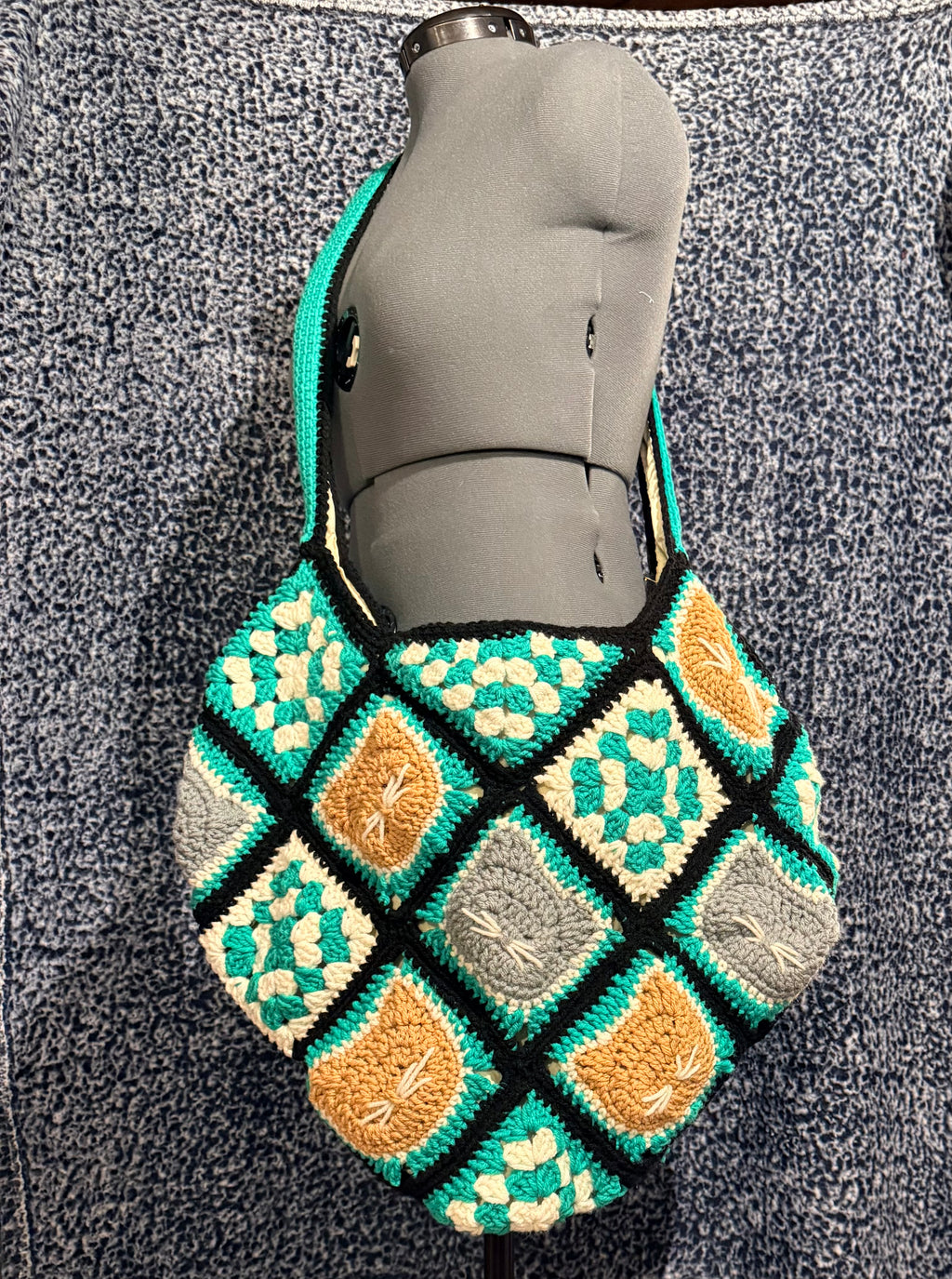 Green Cat Carryall Bag