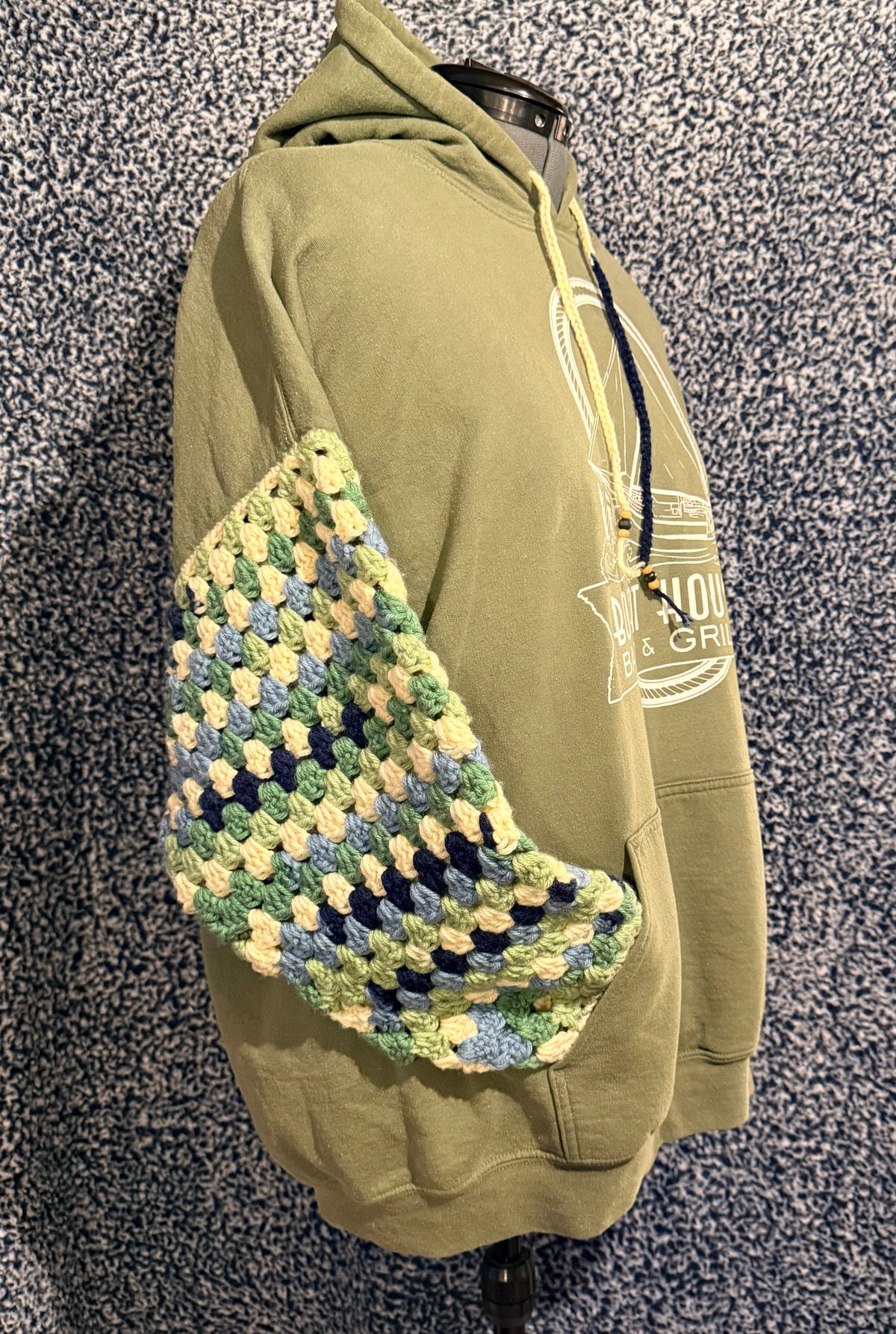 up cycled boathouse hoodie