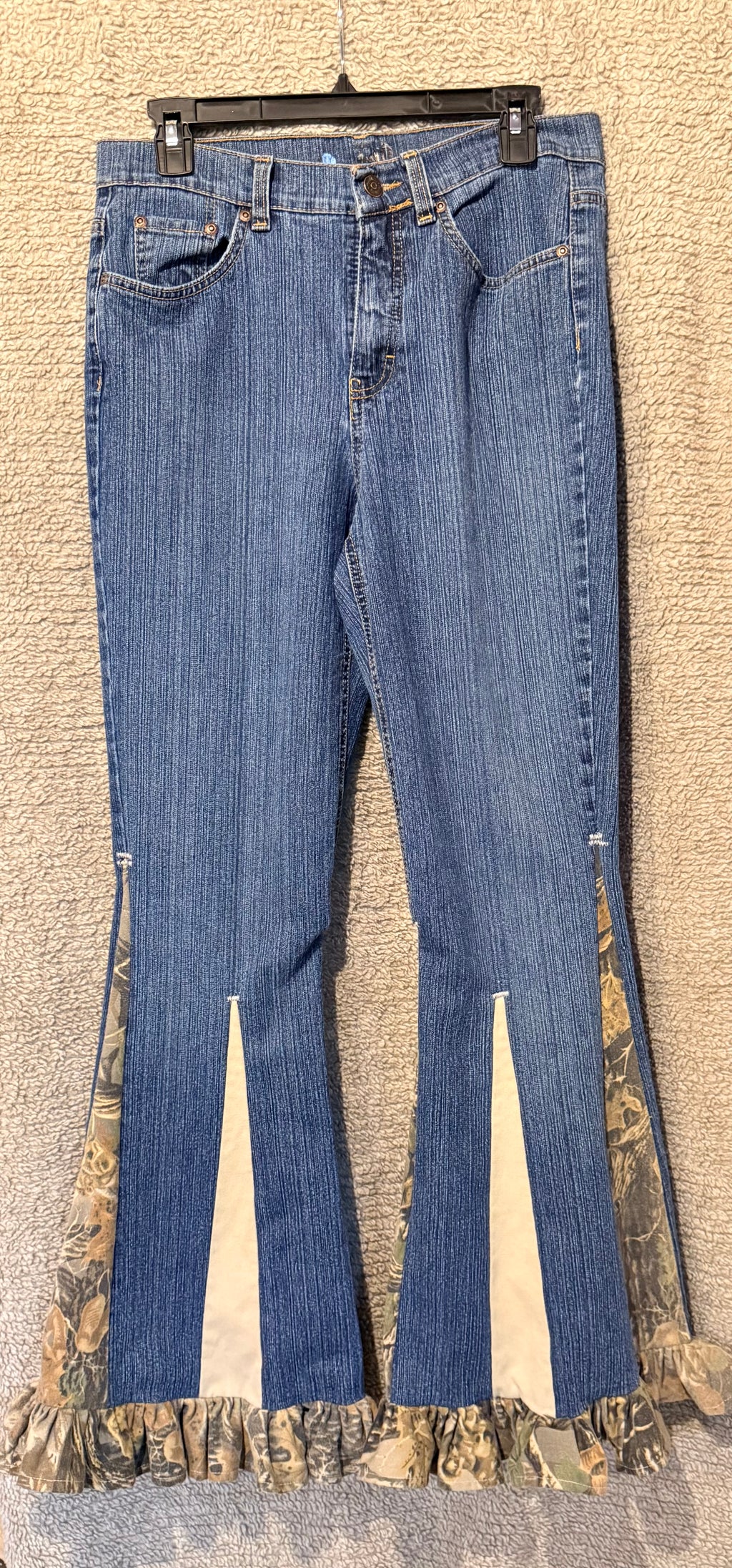 Denim & camo bell bottoms