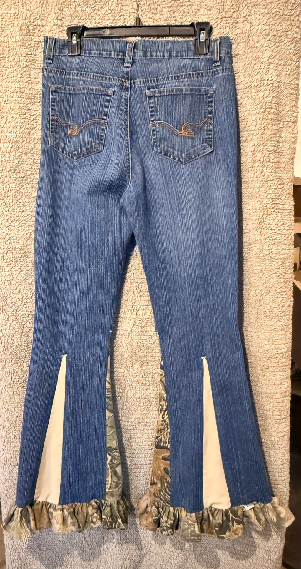 Denim & camo bell bottoms