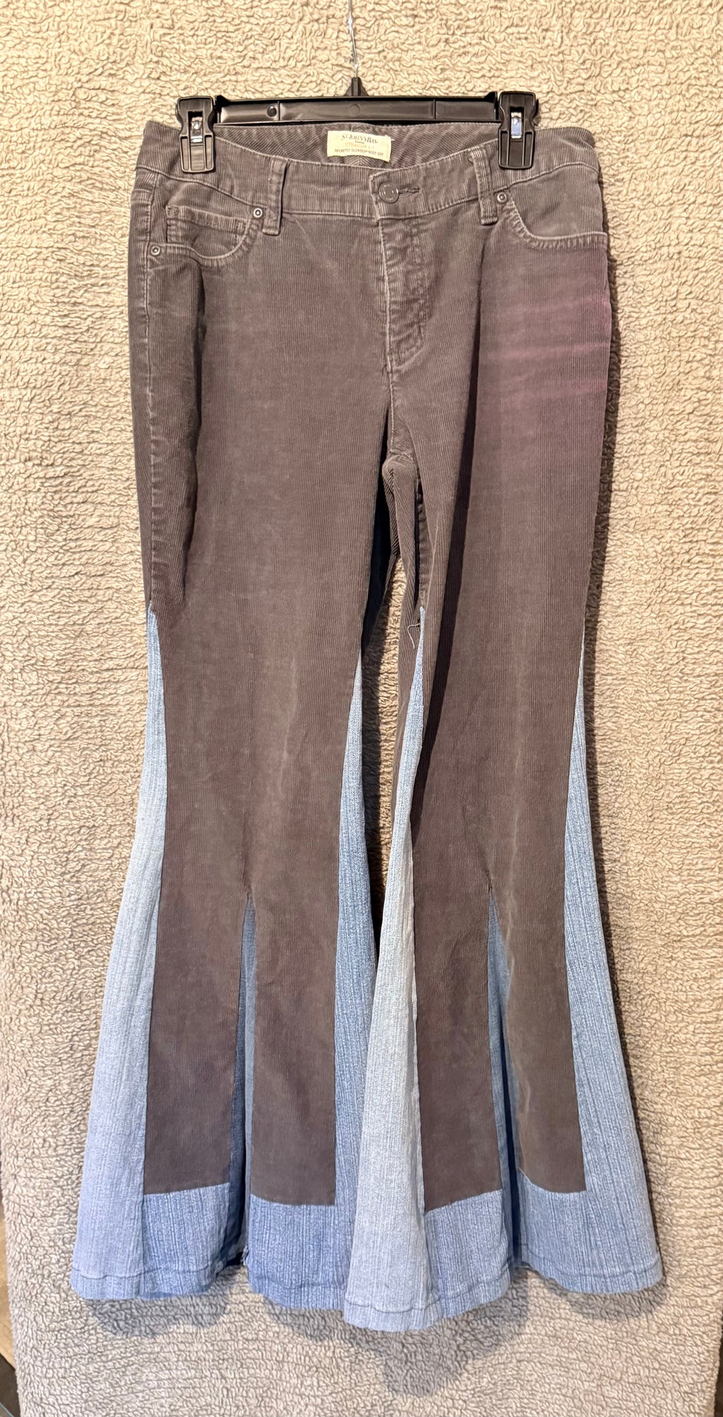 dark gray corduroy bell bottoms