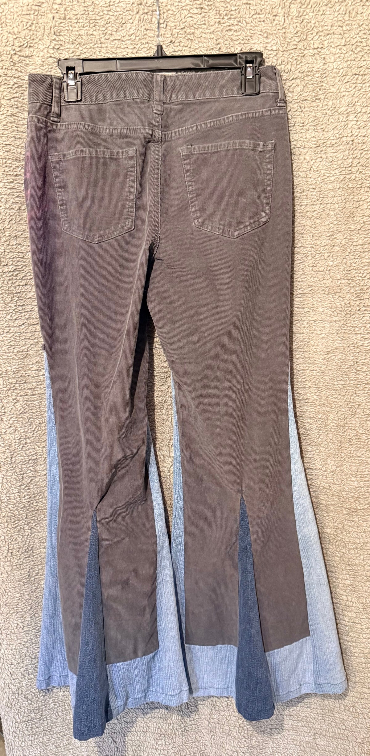 dark gray corduroy bell bottoms