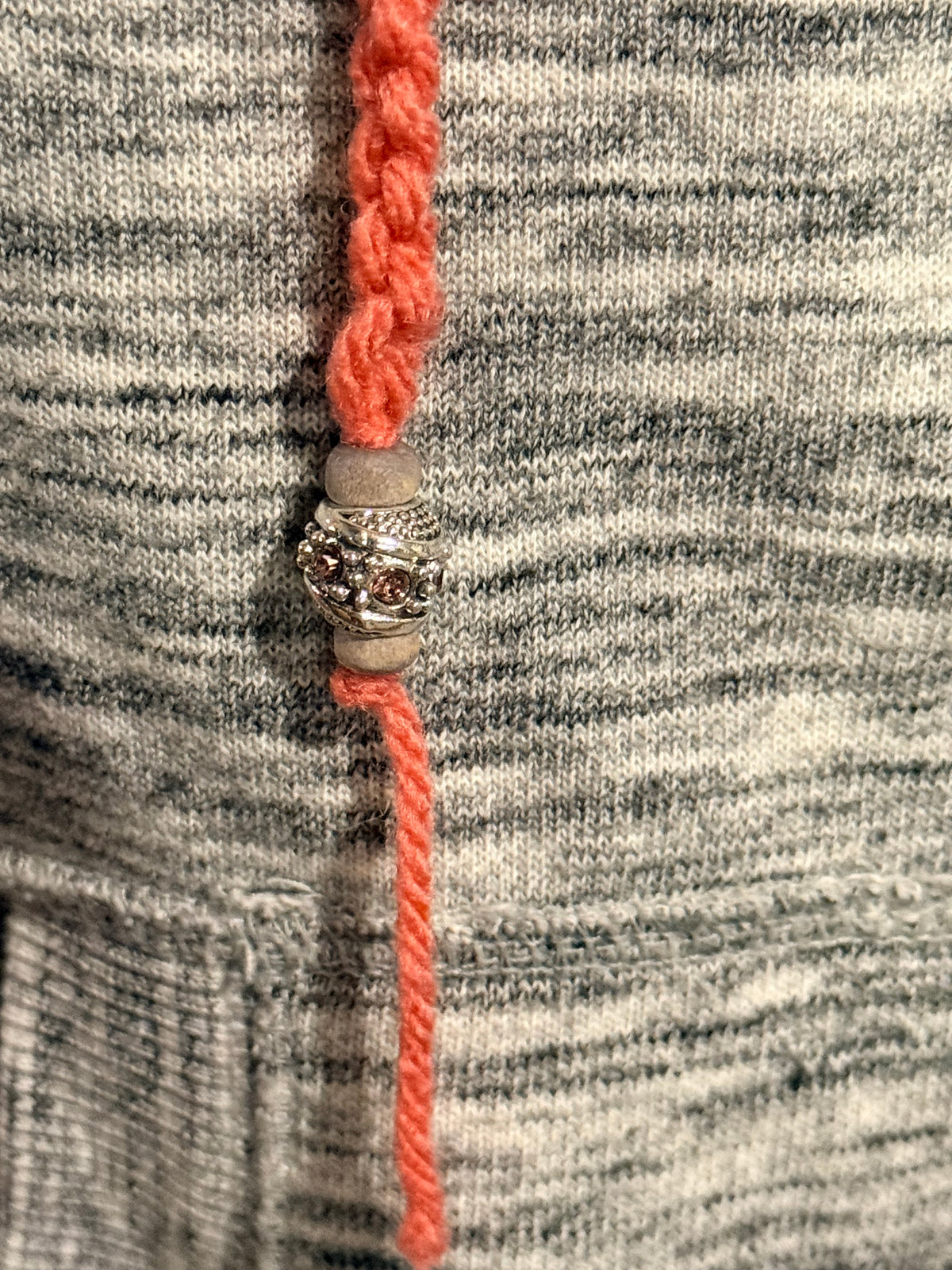 gray & pink zipper hoodie