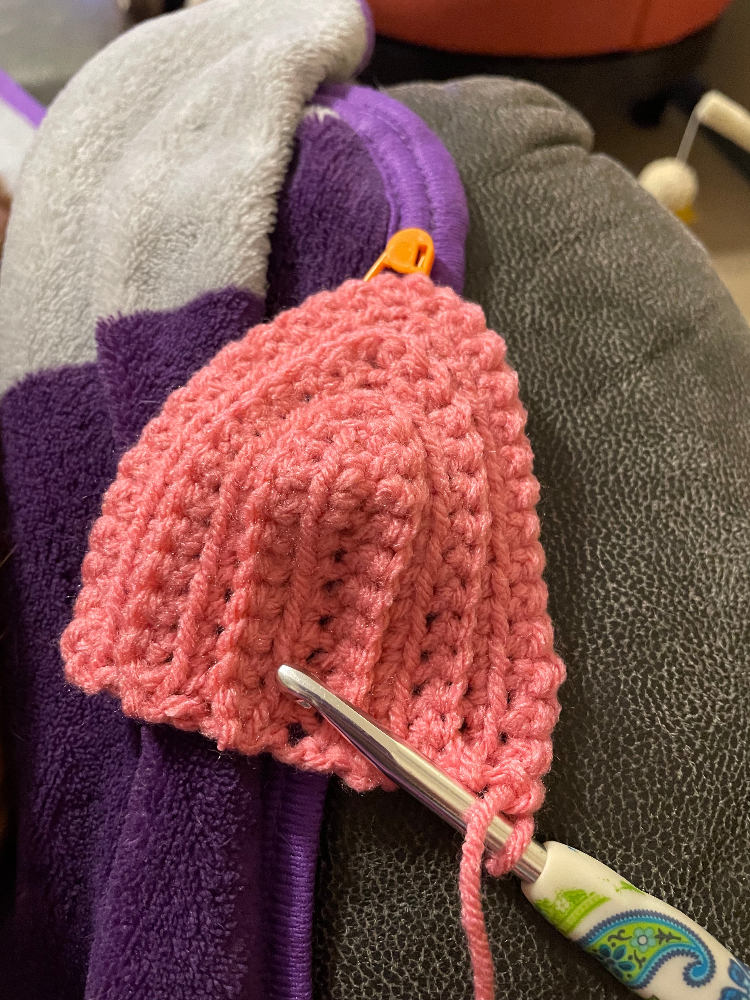 pink & gray halter top with beads