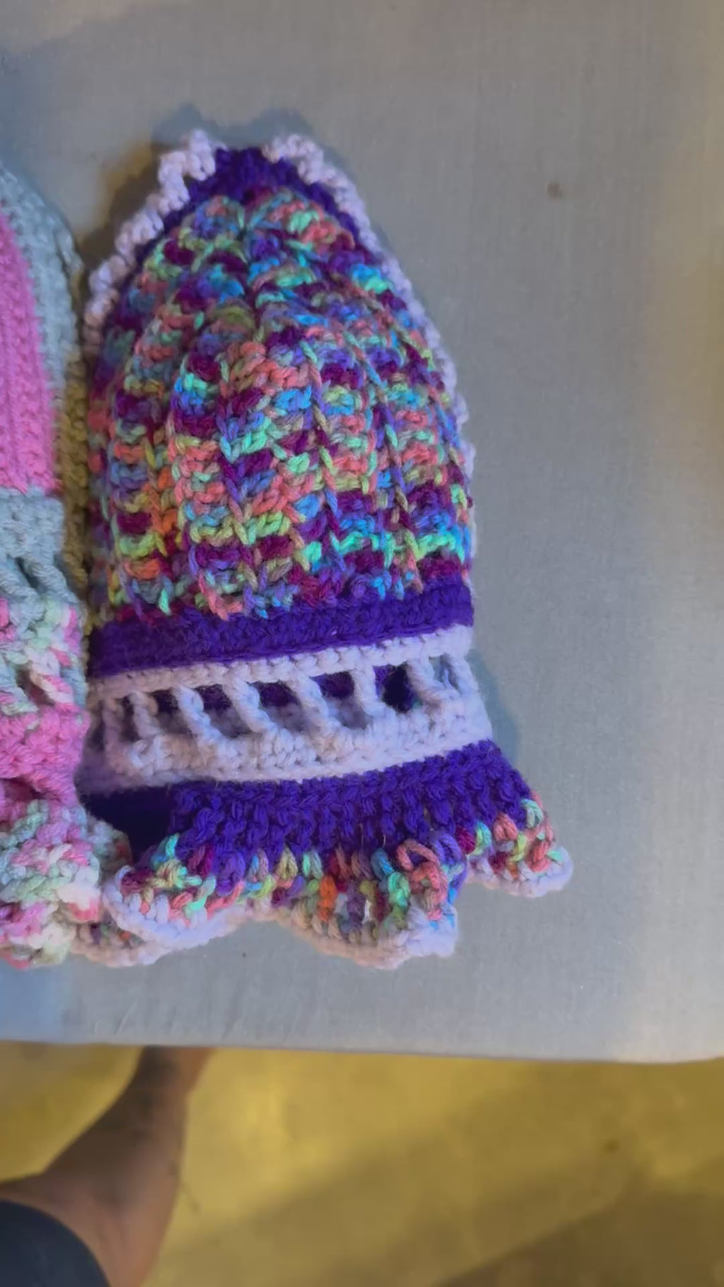 purple confetti halter top